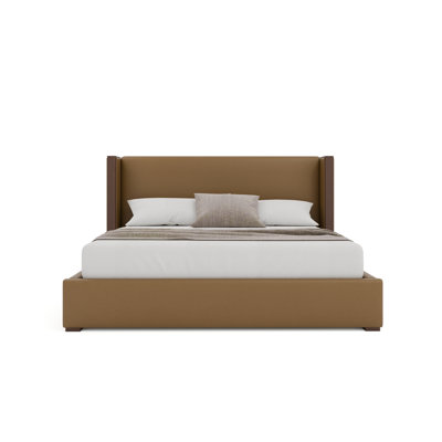 Vegan Leather Wingback Bed