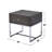 Rectangular End Table With 1 Drawer, Gray Oak And Chrome
