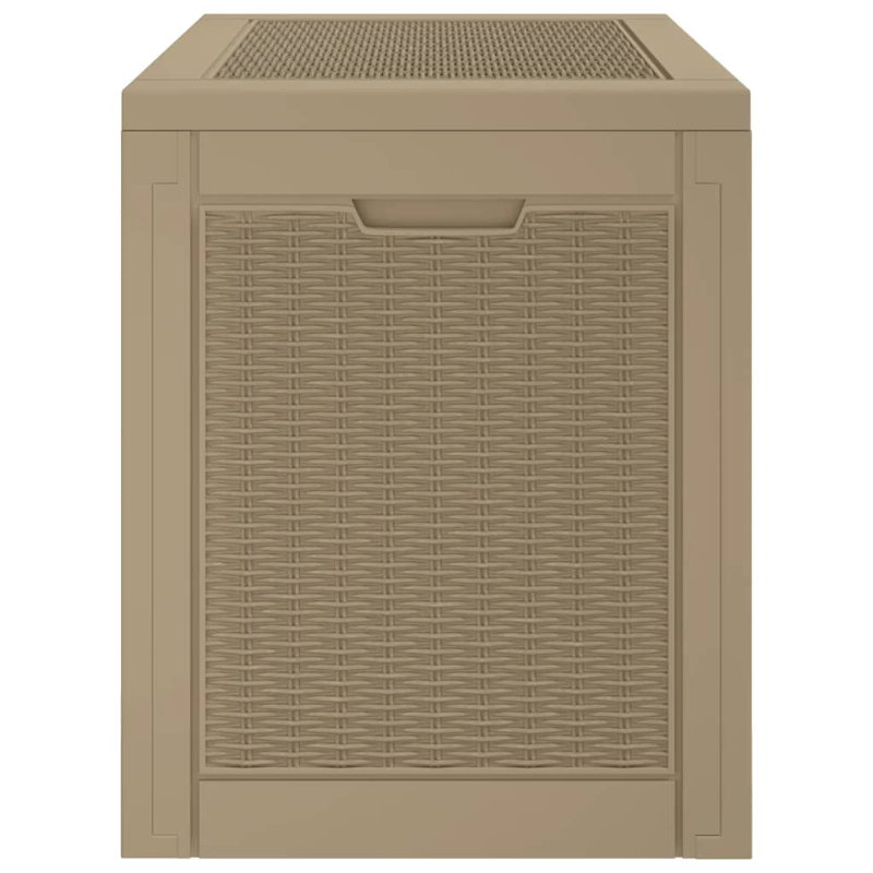 31.2 Gallons Water Resistant Polypropylene Deck Box, Light Brown
