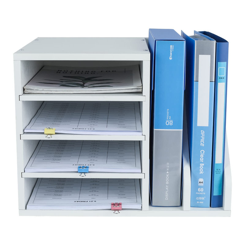 Munha Manufactured Wood Magazine Holder, White