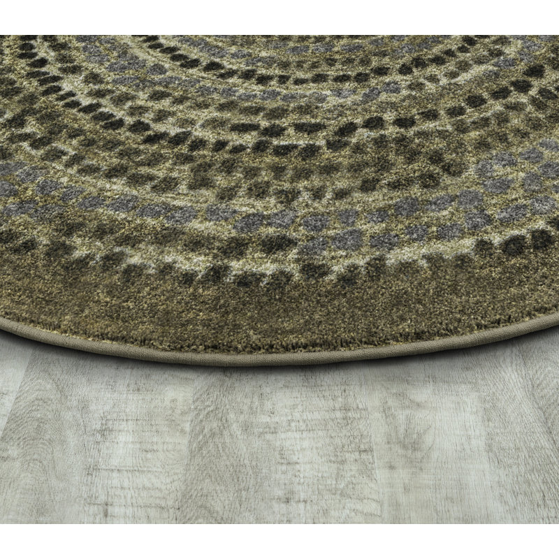 Kid Essentials Playful Pebbles Area Rug, Round 5'4"