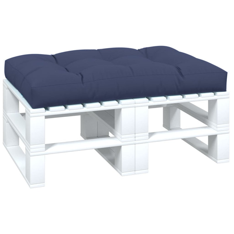 Coussin à palette 100% polyester bleu marine vidaXL 47,2 po x 31,5 po x 4,7 po, H 47,2 po x l 31,5 po x P 4,7 po, Navy Blue