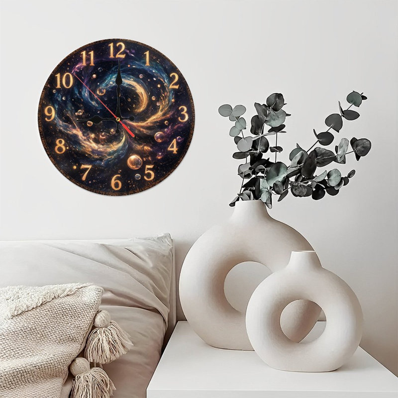 Horloge cosmique avec bulles de nébuleuse