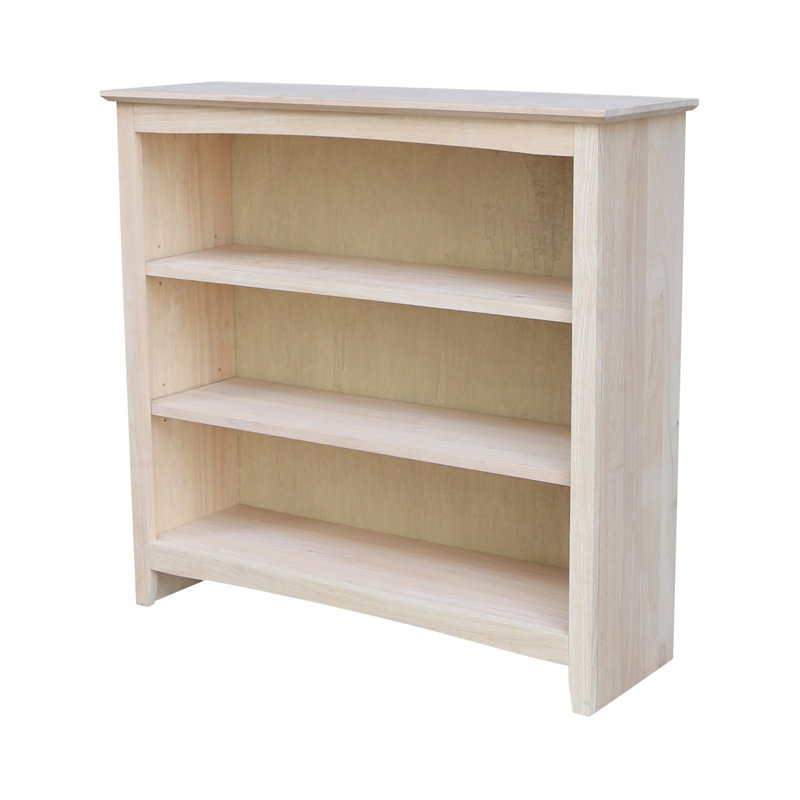 Bibliothèque standard en bois massif Derren, (3 tablettes) H 36 po x l 38 po x P 12,3 po
