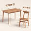 Ensembles de table de salle à manger en bois robuste avec chaises, style maison de campagne pour les réunions de famille