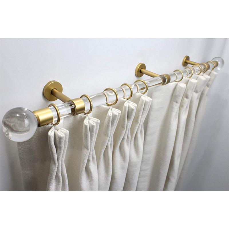 Tringle à rideaux simple Rhydian Drapery Ball, H 4 po x l 95 po x P 4 po