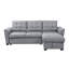 Canapé-lit modulaire en lin gris clair avec méridienne réversible 90,5 po Avery