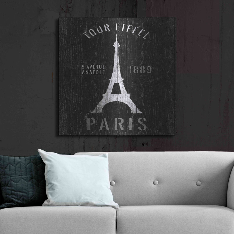 One Allium Way®, «Eiffel Tower» par Wild Apple Portfolio, art mural en métal, H 36 po x l 36 po