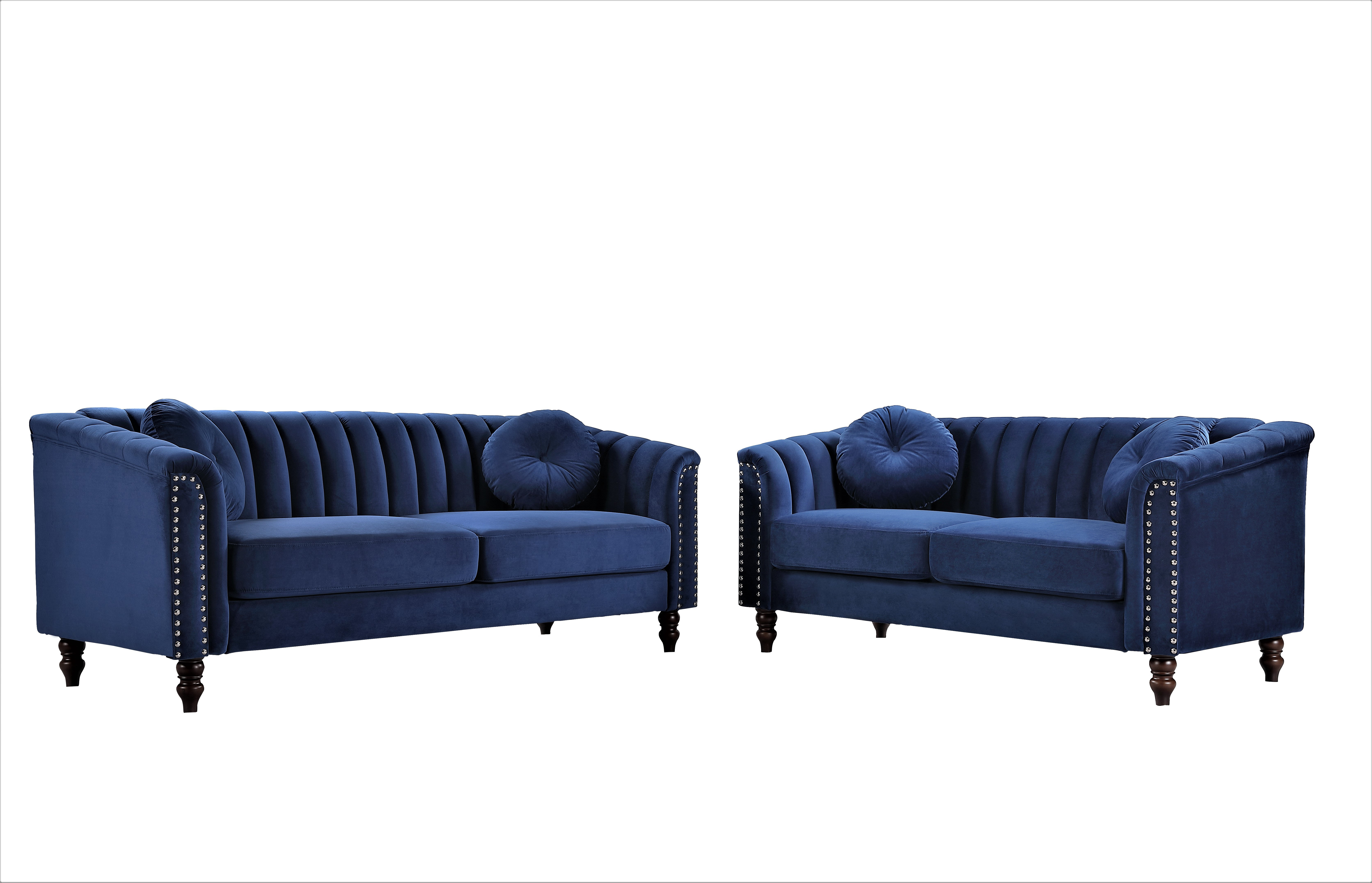 House of Hampton Drevon 2 Pieces Velvet Living Room Set & Reviews | Wayfair