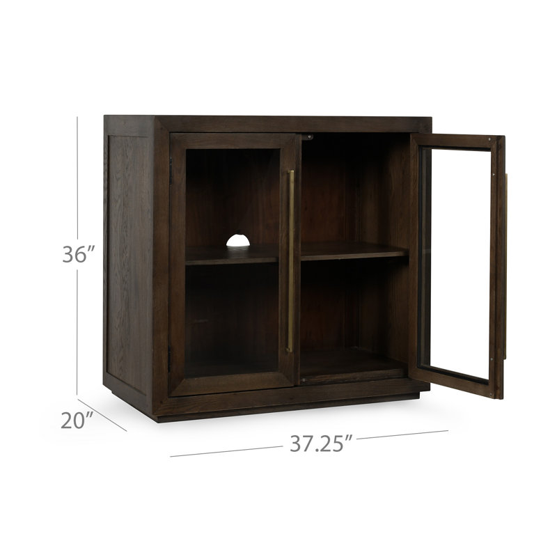 Bradley Oak Wood 2Dr Cabinet Cocoa Brown
