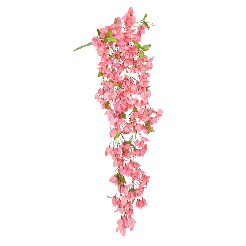 Artificial Bougainvillea Flower Hanging Bush, Peach