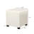 15.3" Square Linen Storage Ottoman Bench
