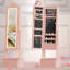 Armoire à bijoux pour enfants avec miroir à DEL, 3 tiroirs et conception de princesse pour le rangement d'accessoires pour filles-1537596761