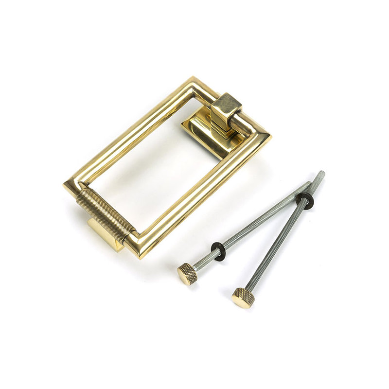 Brompton Door Knocker, Aged Brass