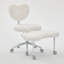 Fauteuil de méditation artificiel en poils de lapin plus, fauteuil à pattes croisées avec roulettes, fauteuil TDAH, fauteuil de bureau Criss-1705847752