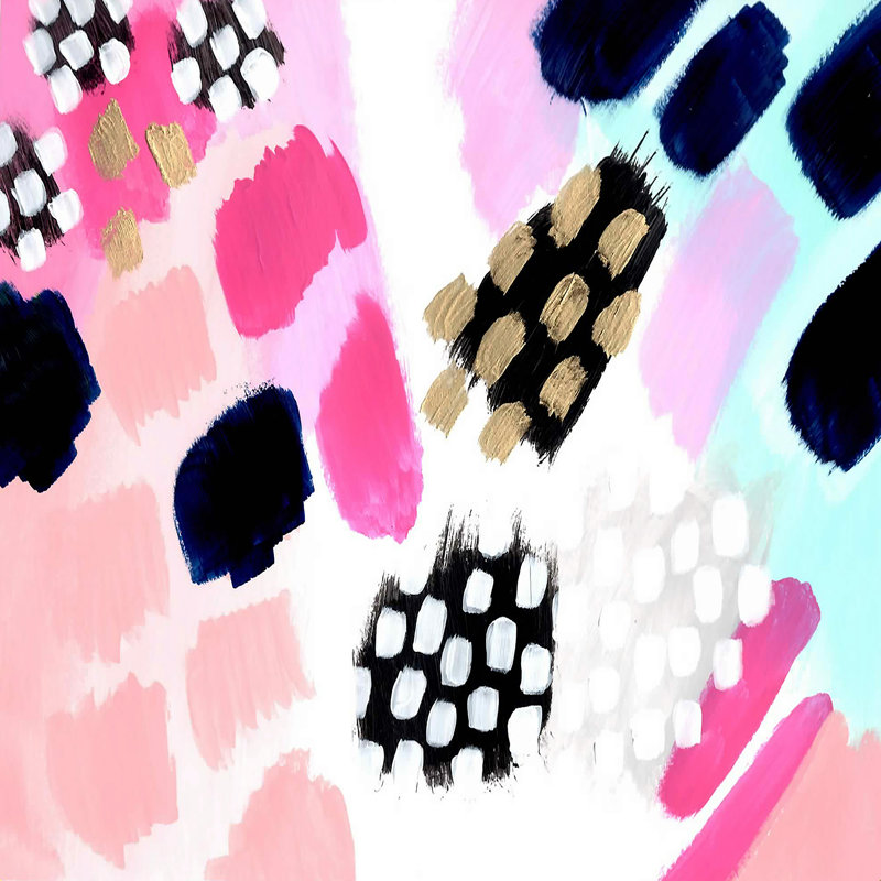 " Hot Pink Abstract ", 30" H x 30" W  