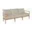 Santa Barbara 87" Wide Outdoor Teak Patio Sofa with Cushions-19669153-125804077-19669168