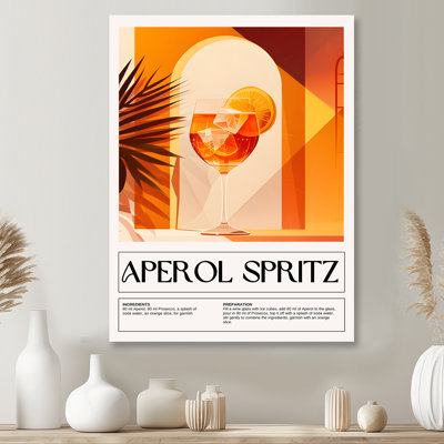 Orange Aperol Spirz On The Rocks Night Out II - cocktails Art mural salon
