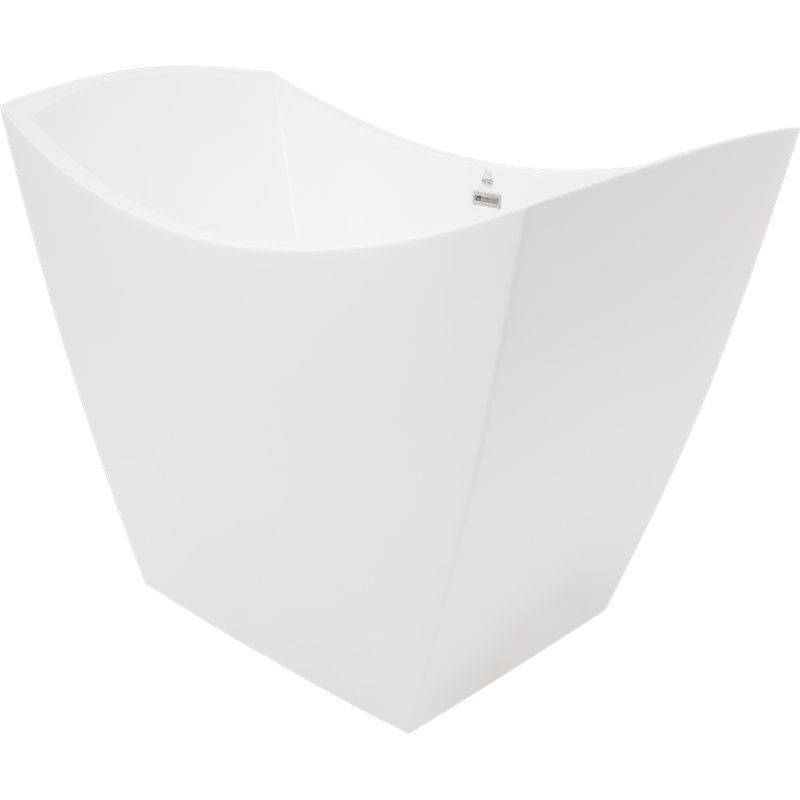 Denali 70'' L Soaking Bathtub, Glossy White, Matte Black