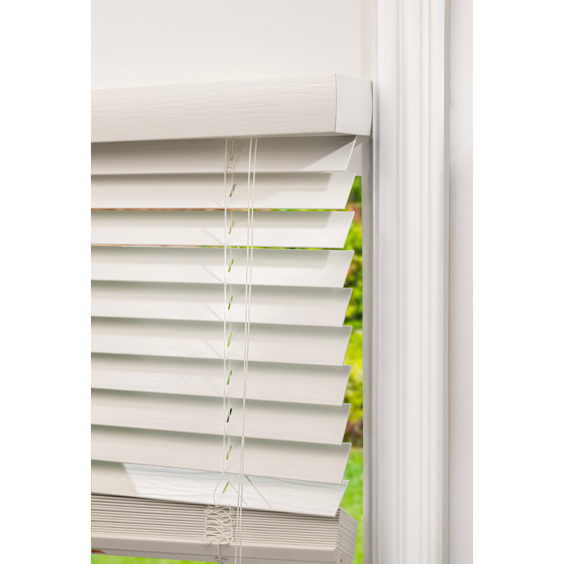 Faux Wood Roller Blind, 60cm W x 120cm L