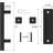 Black Steel Single Door Barn Door Hardware Kit Standard Single