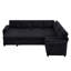 Canapé-lit modulaire convertible en forme de U avec chargement USB et rangement caché-1292630162