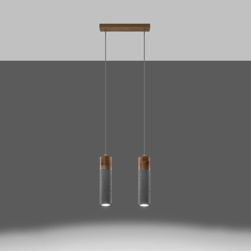 2 - Light BetoNot Applicablerewno Cylinder Pendant