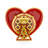 Chantal Heart Frame Ruby