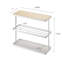 Tower Yamazaki Home Side Table With Storage Tier Shelves Narrow, Narrow Wooden And Metal End Table-1121121687