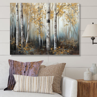 «Saco Birch Tree Forest Wonderland I», reproduction sur toile