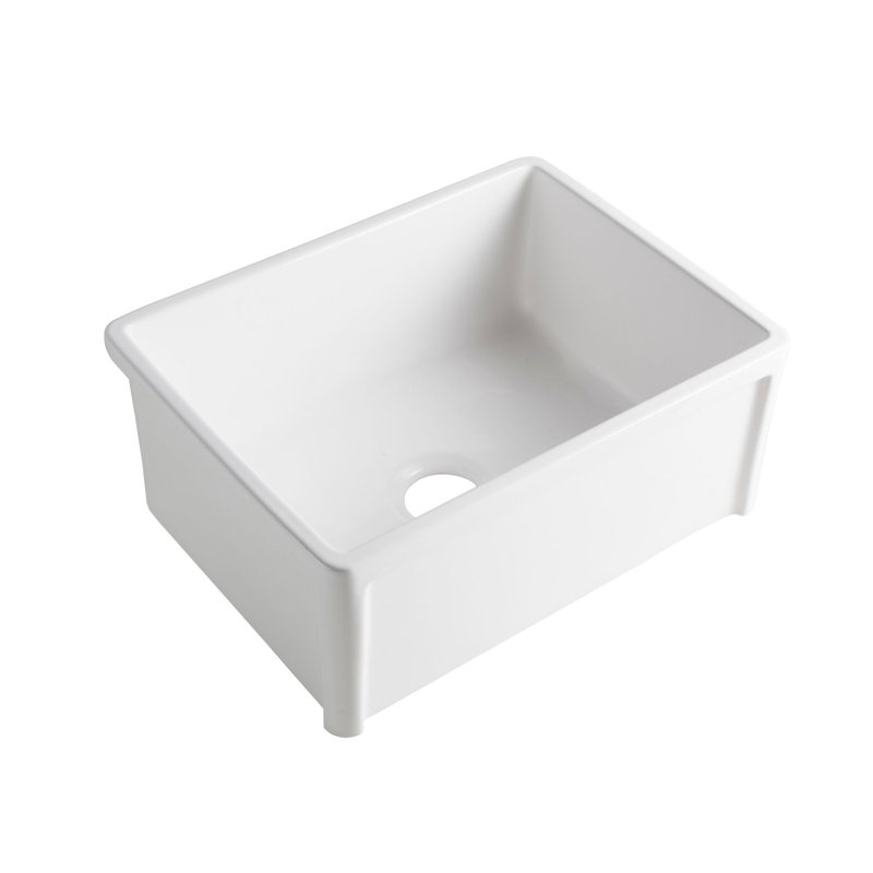 24'' L Single Bowl Ceramic Kitchen Sink