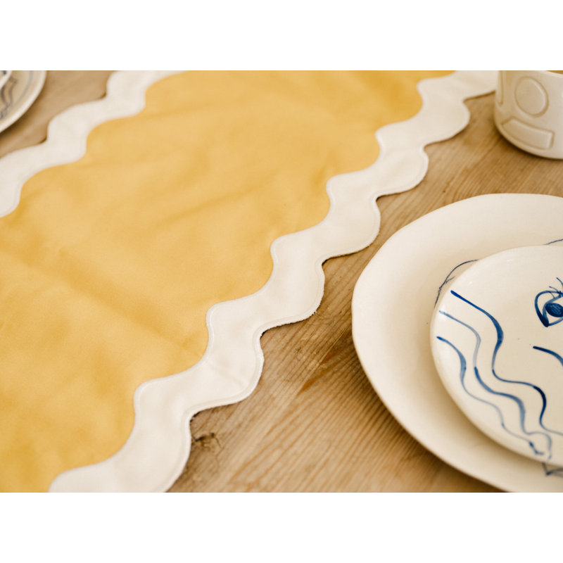 Polyester Embroidered Rectangle Placemat, Mimosa