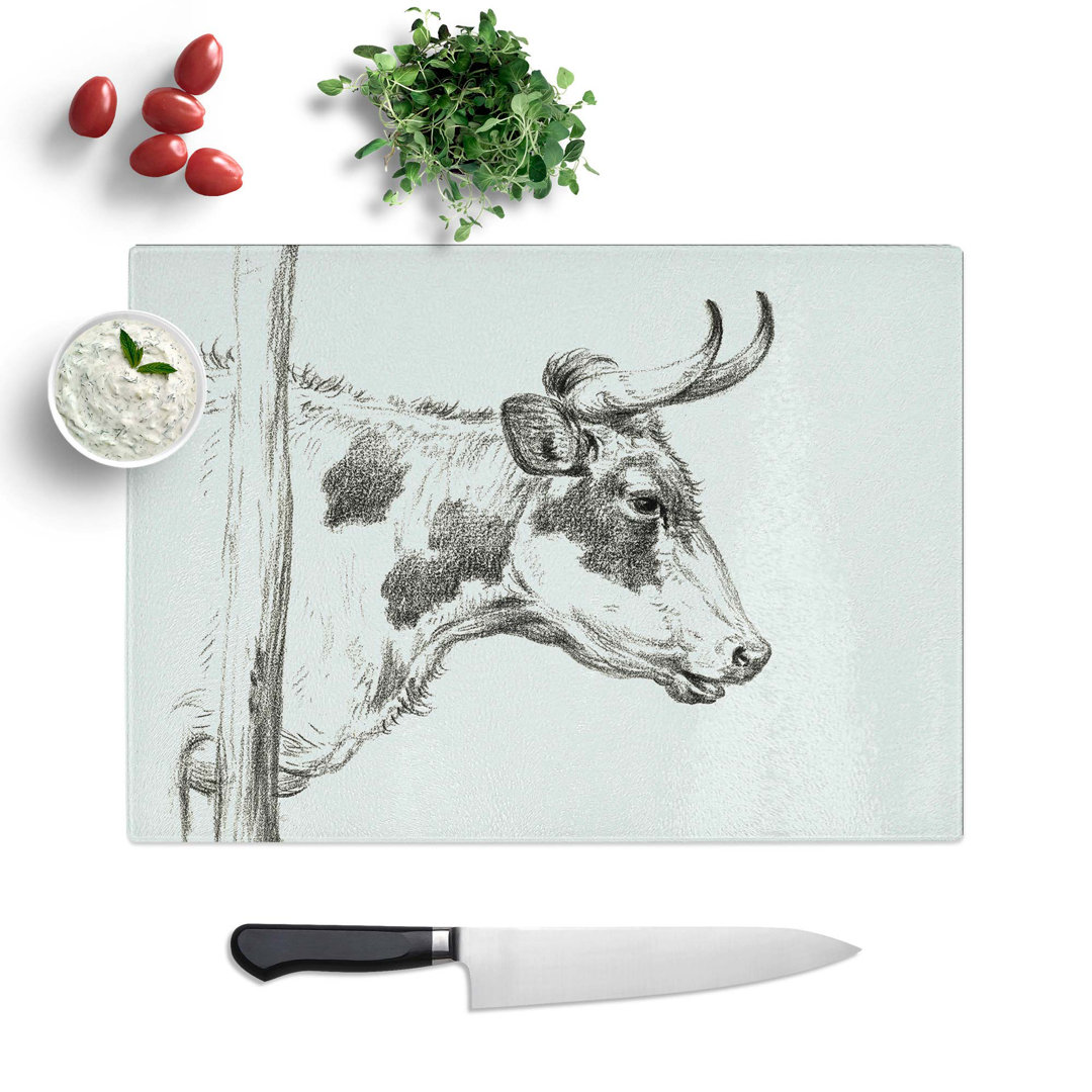 Glass Horns of The Cow by Jean Bernard Chopping Board