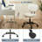 Armless Office Swivel Chair Leather Vanity Chair (Set of 2)-1835822736