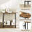 2-Tier Small Entryway Table, 29.5" Thin Sofa Table With Storage, Behind Couch Table, Display Table,Rustic Brown And Black-2136012670