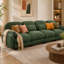 Canapé Gatton surdimensionné 4 places à effet nuage, canapé modulaire haut de gamme en chenille avec assise profonde et coussins en mousse haute résilience et ressorts, canapé de salon moderne avec coussins lombaires-1662380563