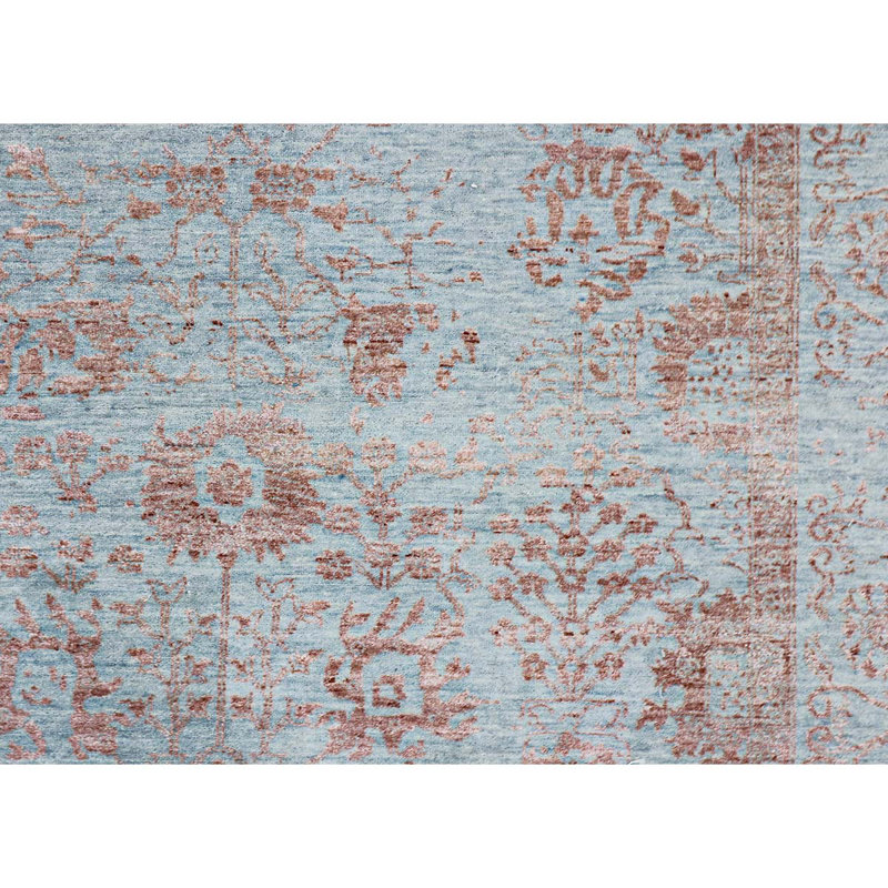 Tapis argent et cuivre noué à la main de haute qualité, Rectangle 12 pi x 15 pi