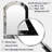 White And Black Tranquility Unleashed VI - Marble Arch Decorative Mirror, Modern Asymmetrical Wall Mirror, Printed Metal Art-540578788
