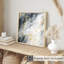 Abstrait, art géométrique en marbre gris et doré-1008662205