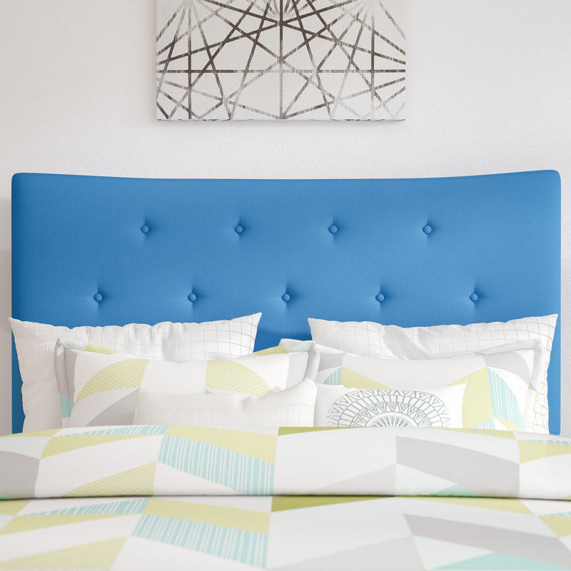 Stearns Upholstered Headboard, Blue, Full