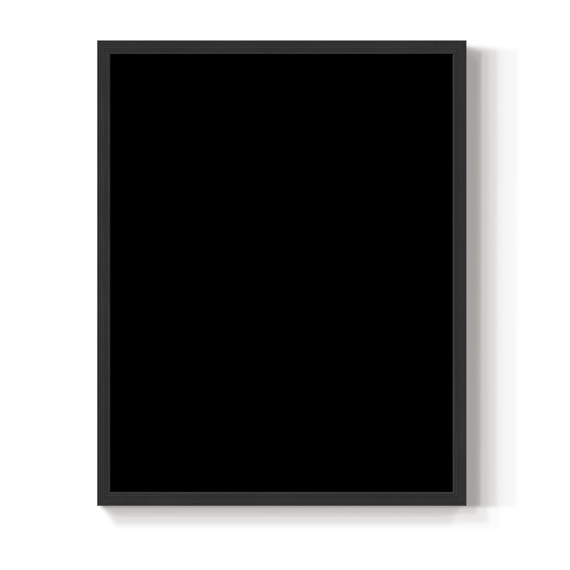 «Neutral Wash I», reproduction encadrée - bois massif, H 11 po x l 9 po, Noir, noir, noir, noir