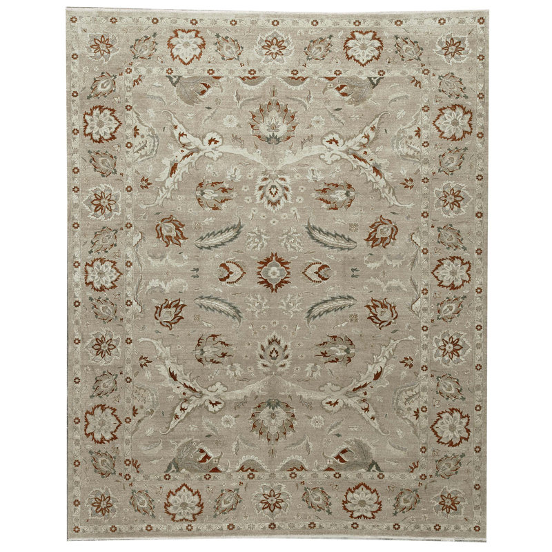 Tapis doré et doré de haute qualité noué à la main