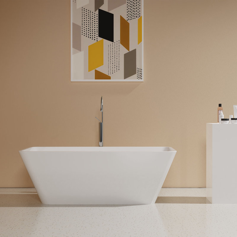 Harmony 59'' x 30'' Freestanding Soaking Acrylic Bathtub