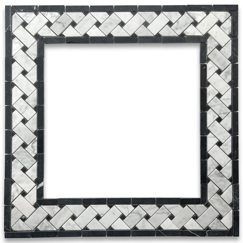 Carreau de mosaïque en marbre 4 po x 12 po