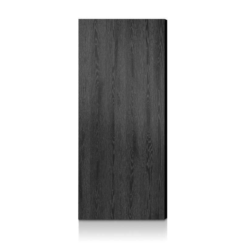 Dalle de porte intérieure en placage de bois d'orme noir à centre creux, 30 po x 80 po