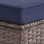 Ensemble de mobilier de jardin en résine tressée 7 pièces avec coussins et table basse - Bleu marine-2002825398