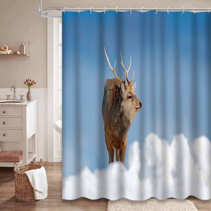 Rideau de douche transparent transparent, rideaux de douche pour la salle de bain avec 12 crochets, 72" L x 78" W