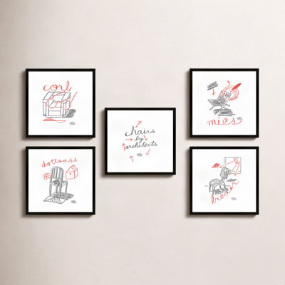 Amir "Chairs" 5-Piece Print Set by Jeff Jackson