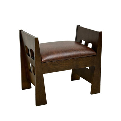 Jareli Leather Ottoman