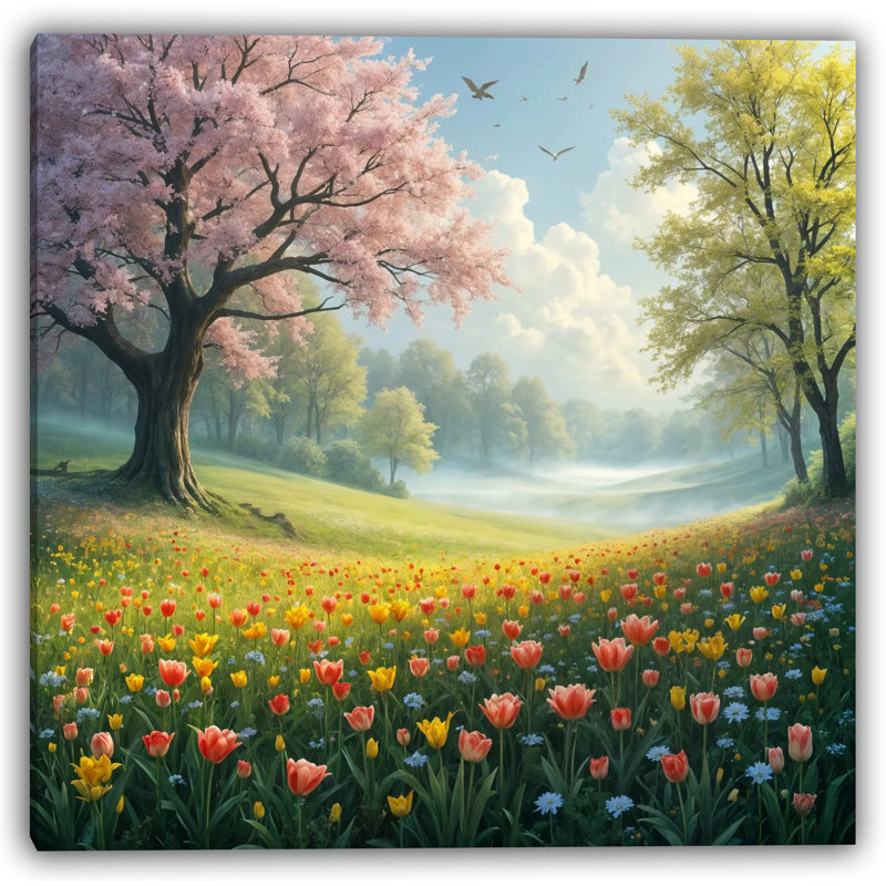 Spring Awakening - Wrapped Canvas Print, 40" H x 40" W